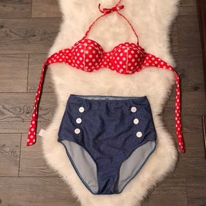 Retro high waisted bikini